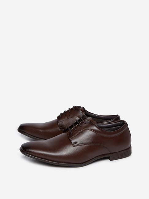 Buy SOLEPLAY by Westside Brown Lace-Up Derby Shoes For Men Online At ...