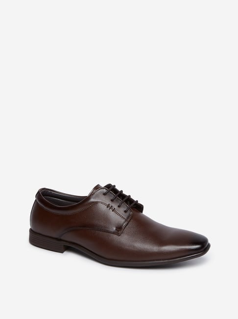 Buy SOLEPLAY by Westside Brown Lace-Up Derby Shoes For Men Online