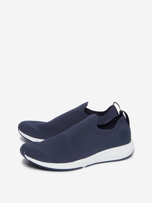 Buy SOLEPLAY by Westside Navy Slip-On Knitted Sneakers For Men Online ...
