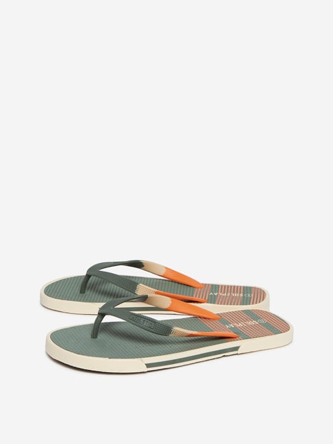 sage green flip flops