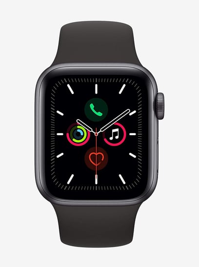 Buy Apple Watch Series 5 GPS 40mm Black Sport Band Online At