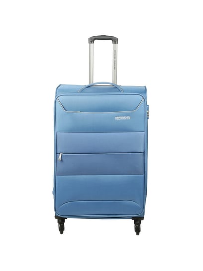 Buy American Tourister Atlantis Blue 4 Wheel Large Soft Cabin Trolley 80 Cm Online At Best Prices Tata Cliq