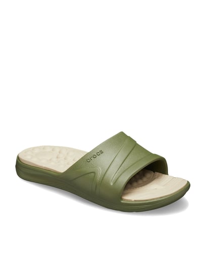 Buy Crocs Reviva Army Green Casual Sandals for Women at Best Price