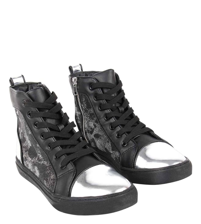 steve madden high top black sneakers