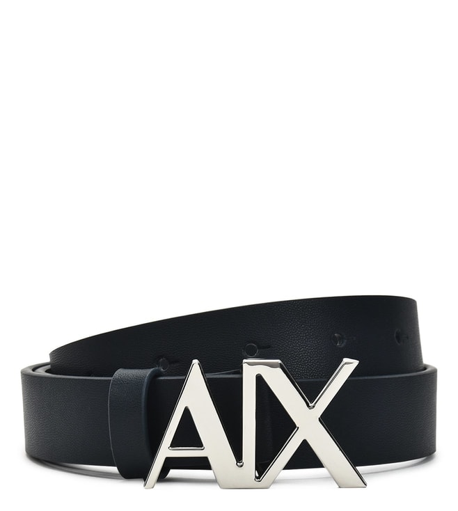 Buy Armani Exchange Navy Leather Waist Belt for Women Online @ Tata CLiQ  Luxury