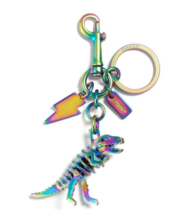 Coach oil slick hotsell carabiner Keychain