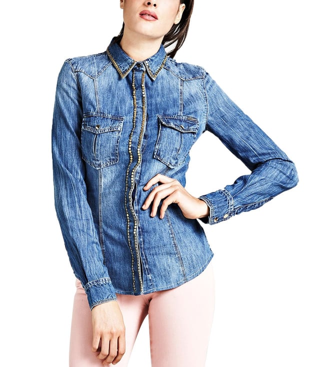 guess lalima denim shirt