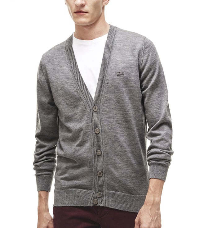 Lacoste grey clearance cardigan