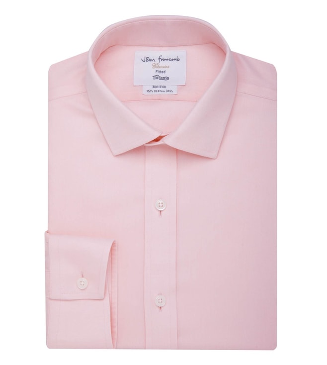 Buy T.M.Lewin Pink Super Fitted Twill Shirt for Men Online @ Tata CLiQ ...