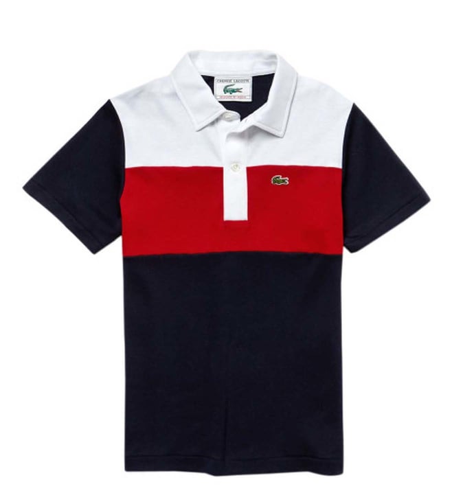 red lacoste shirt