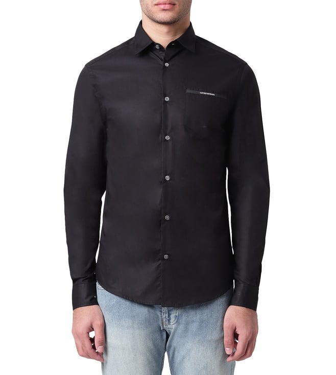 Buy Emporio Armani Nero Slim Fit Shirt 