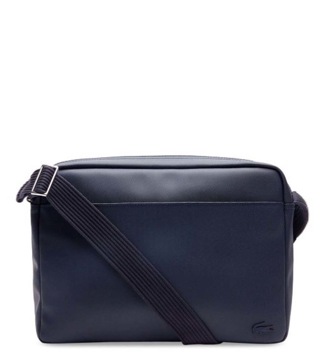 lacoste messenger bag leather