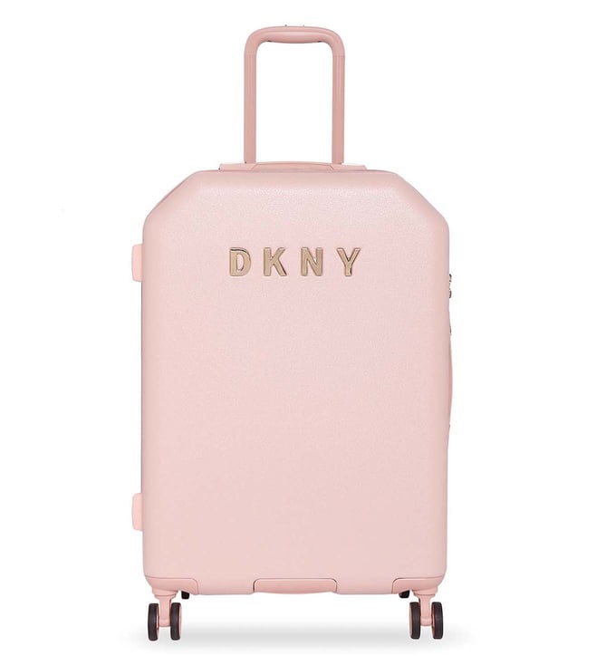 Buy DKNY Pink Allore Large Checked Trolley Online @ Tata CLiQ Luxury