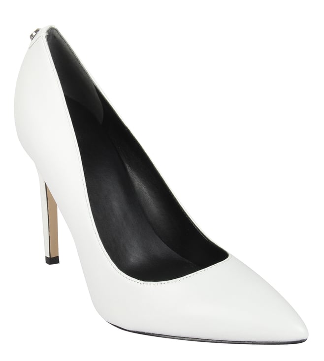 white stiletto pumps