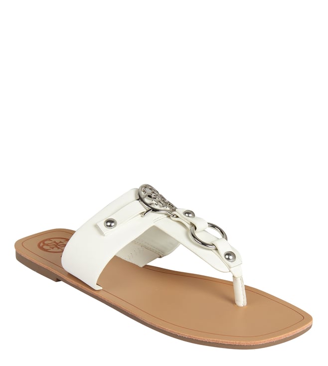 Buy Guess White T Strap Sandals for Women Online Tata CLiQ Luxury