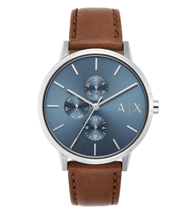 armani exchange blue watch