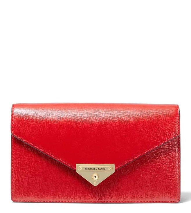 Buy MICHAEL Michael Kors Bright Red Grace Medium Clutch for Women Online @  Tata CLiQ Luxury