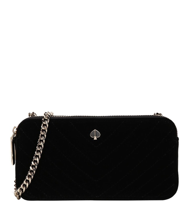 Buy Kate Spade Black Amelia Velvet Double Zip Mini Clutch for Women Online  @ Tata CLiQ Luxury