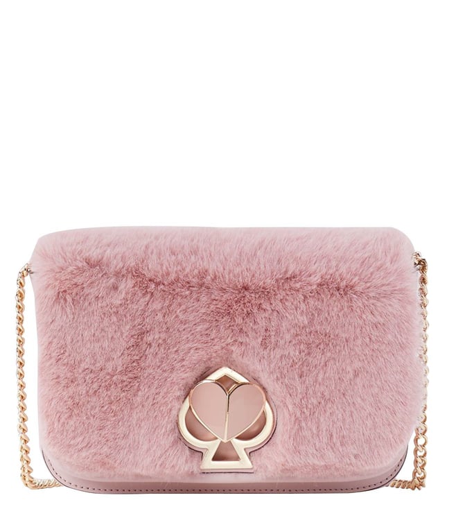 Buy Kate Spade Winter Pink Nicola Faux Fur Medium Clutch for Women Online @  Tata CLiQ Luxury