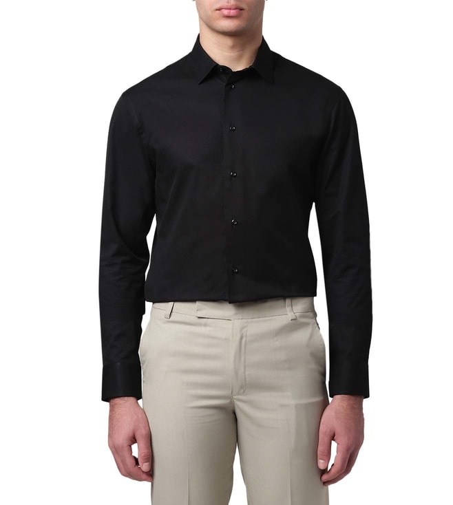 Buy Emporio Armani Nero Slim Fit Shirt for Men Online @ Tata CLiQ Luxury