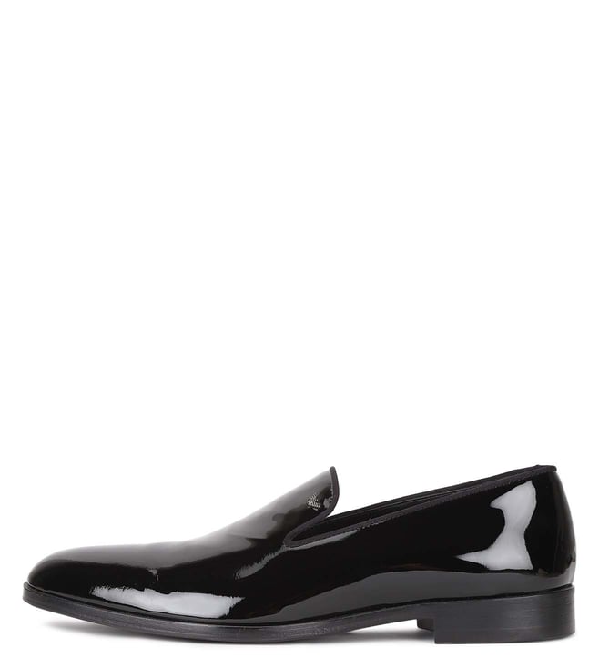 black armani loafers