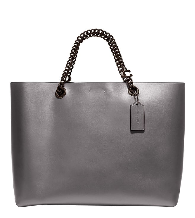 grey coach tote