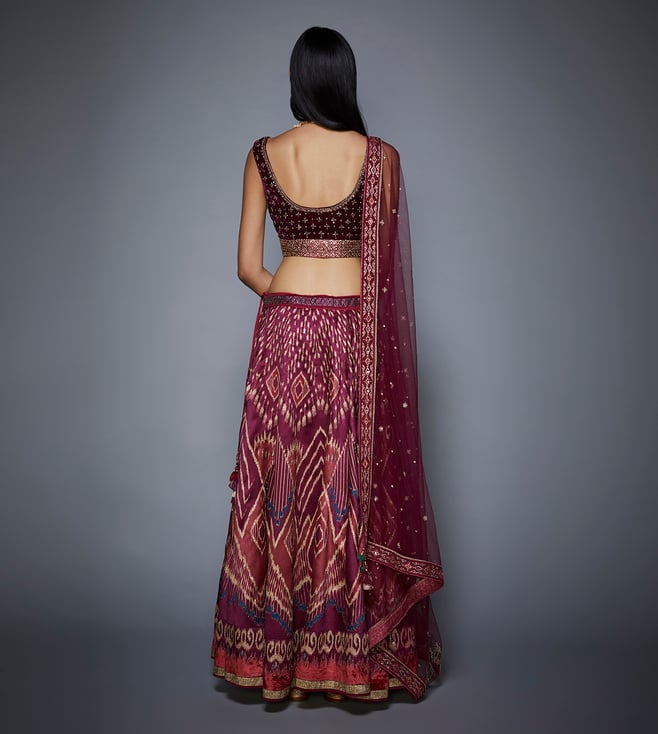 Buy RI.Ritu Kumar Prune & Pink Lehenga Set for Women Online Tata CLiQ Luxury