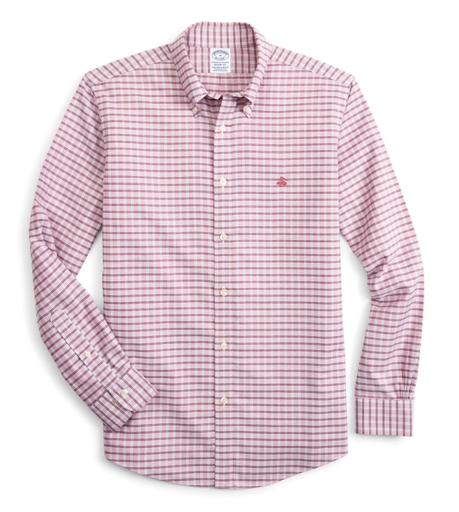 Buy Brooks Brothers Open Pink Yarn Dyed 