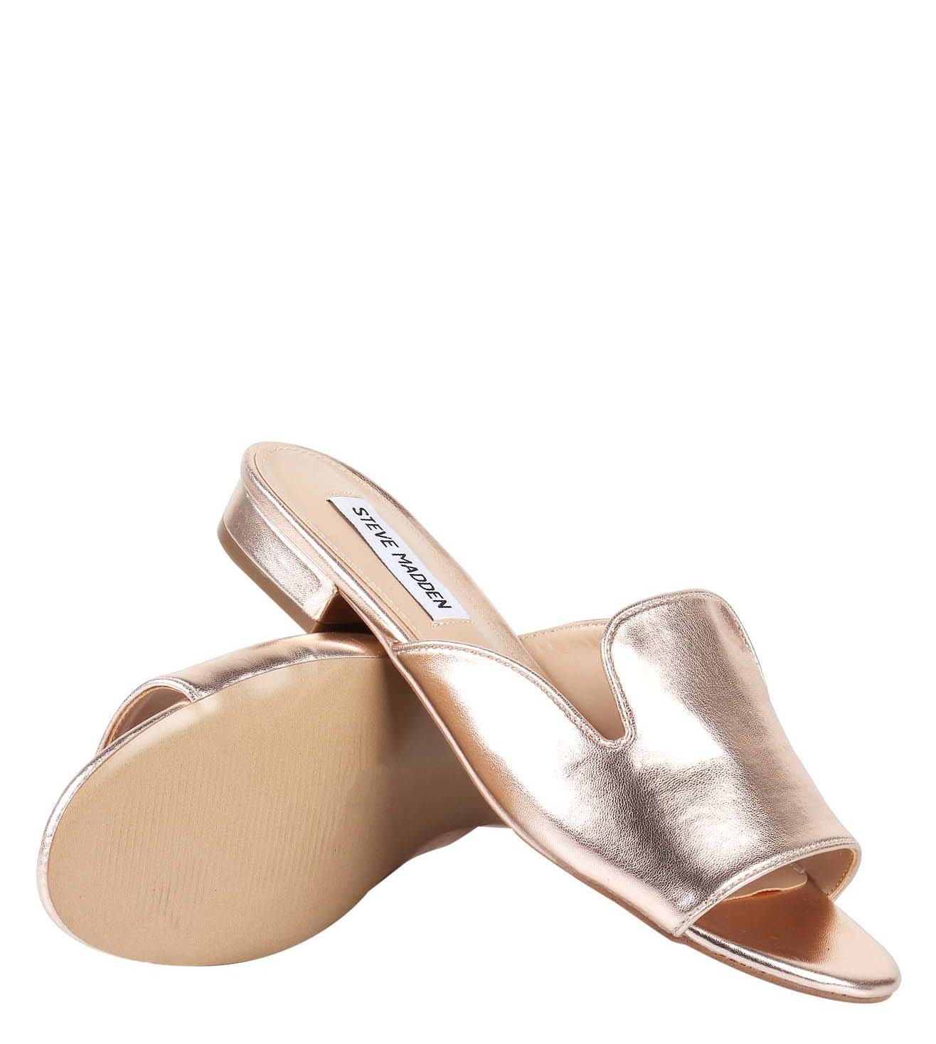 steve madden rose gold slides