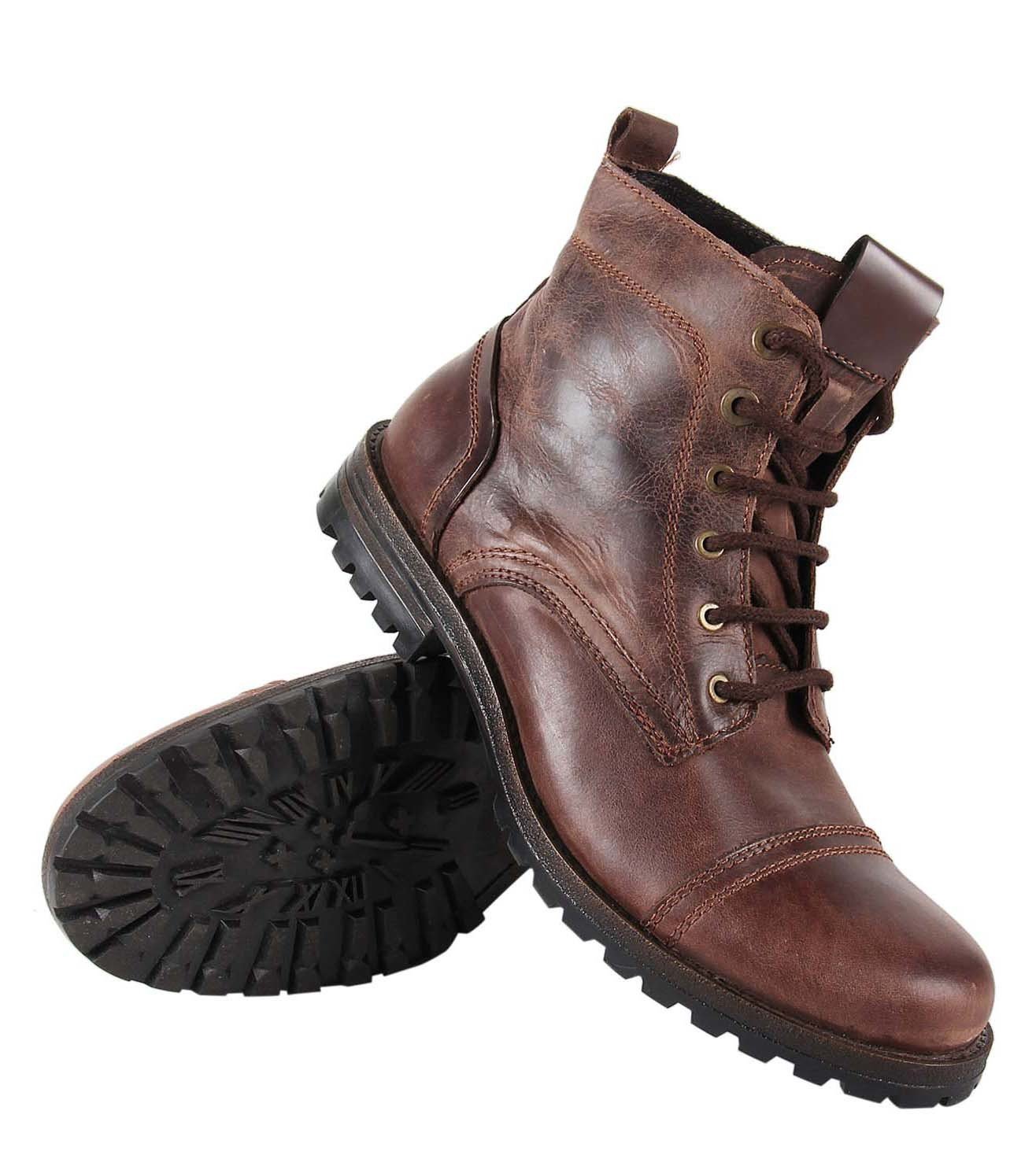 Steve Madden Reade Brown Leather Boots 