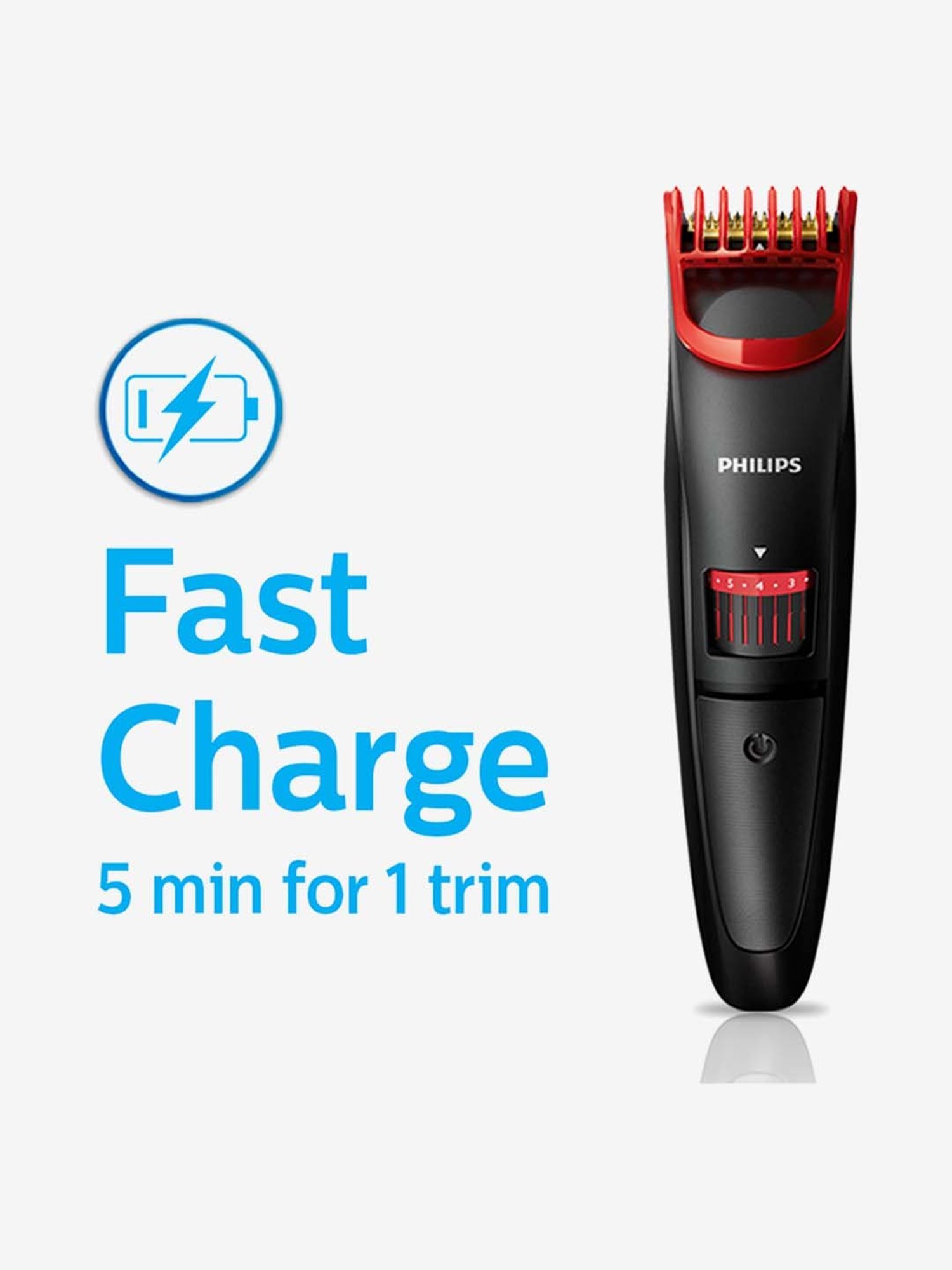 philips trimmer red and black
