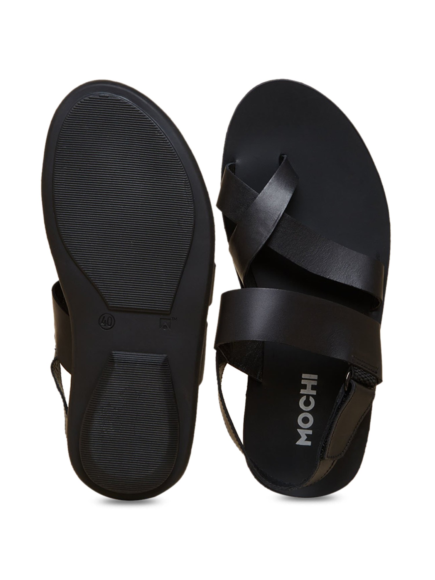 Buy Mochi Mens Black Flat ChappalsMochi Mens Black Sandals Online-hancorp34.com.vn
