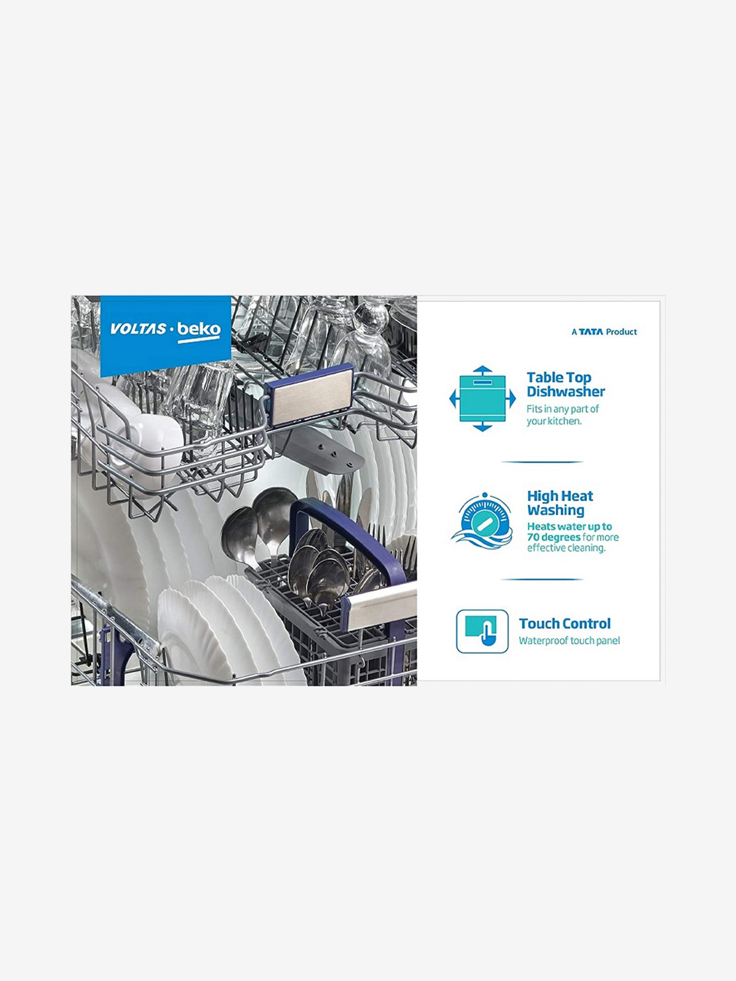 voltas beko table top dishwasher