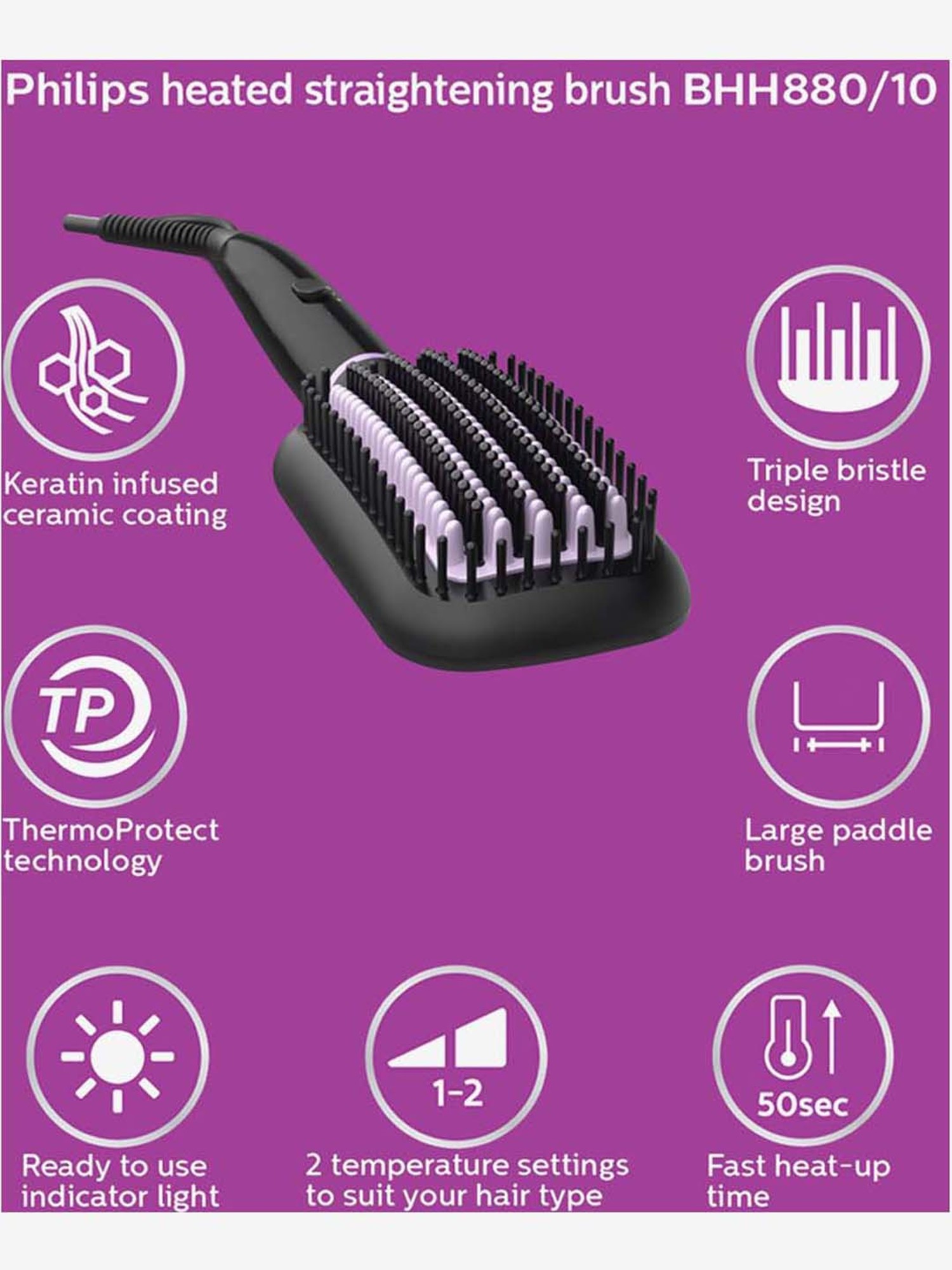 Buy Philips StyleCare Essential BHH880/10 Hair Straightener (Black) Online  At Best Price @ Tata CLiQ