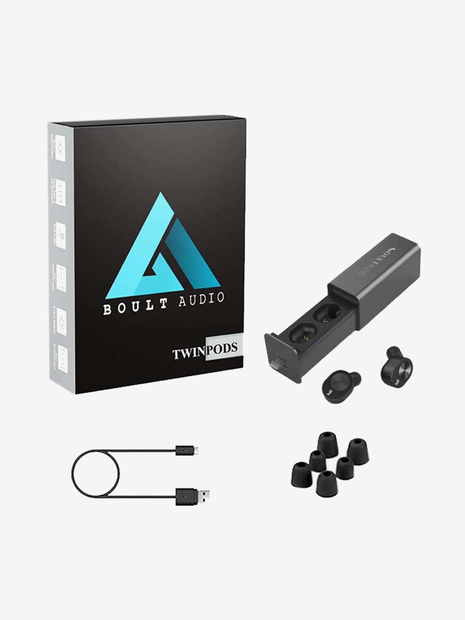 Buy Boult Audio AirBass Twinpods Bluetooth Earphones with Mic Grey