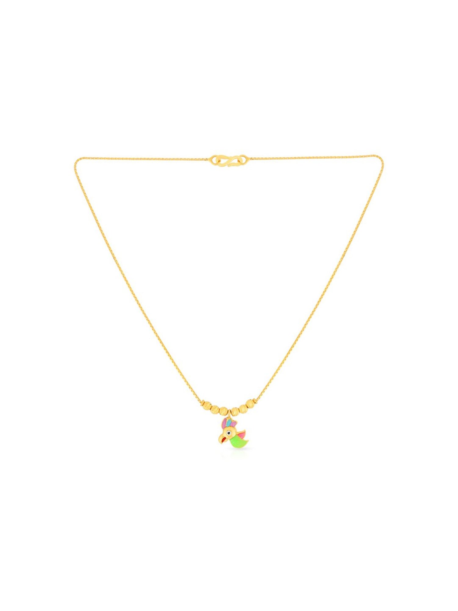 The Black Bow 14k Yellow Gold Baby Girl Necklace - 24 Inch - Walmart.com