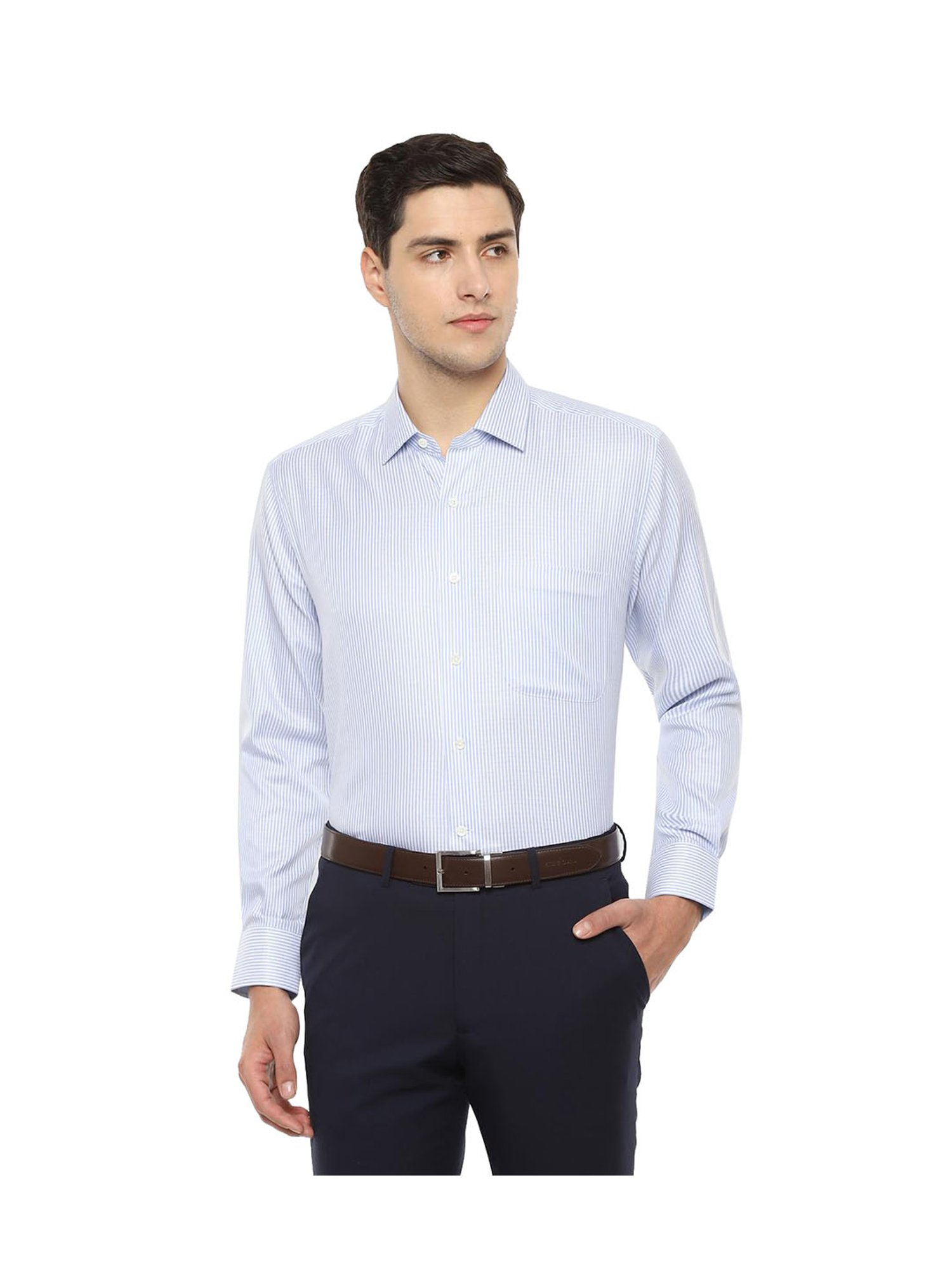 Louis Vuitton Men's Blue & Black Stripe Cotton Shirt – Luxuria & Co.