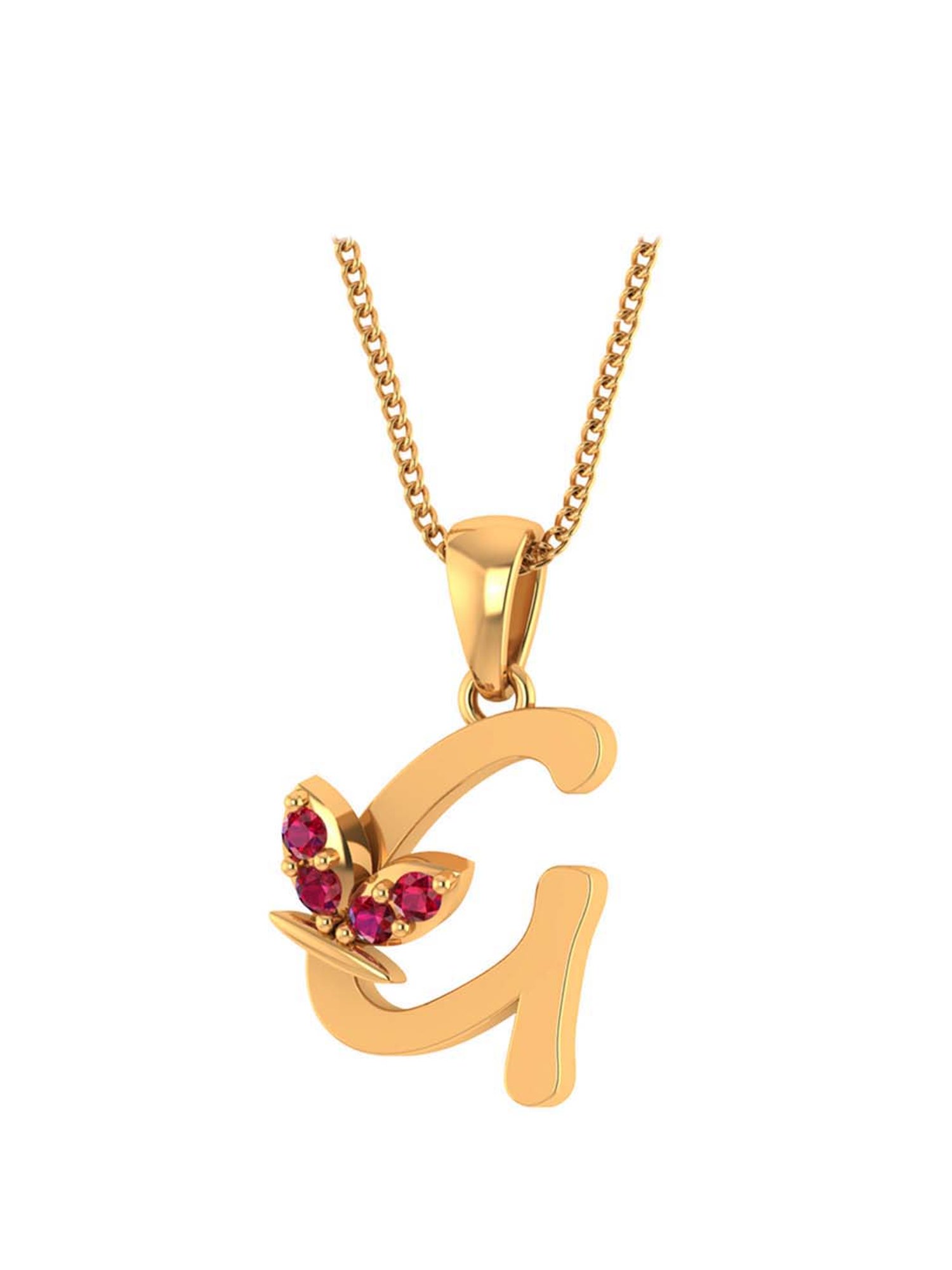 Buy P N Gadgil Jewellers Letter G 22 Kt Gold Pendant For Kids Online At Best Price Tata Cliq