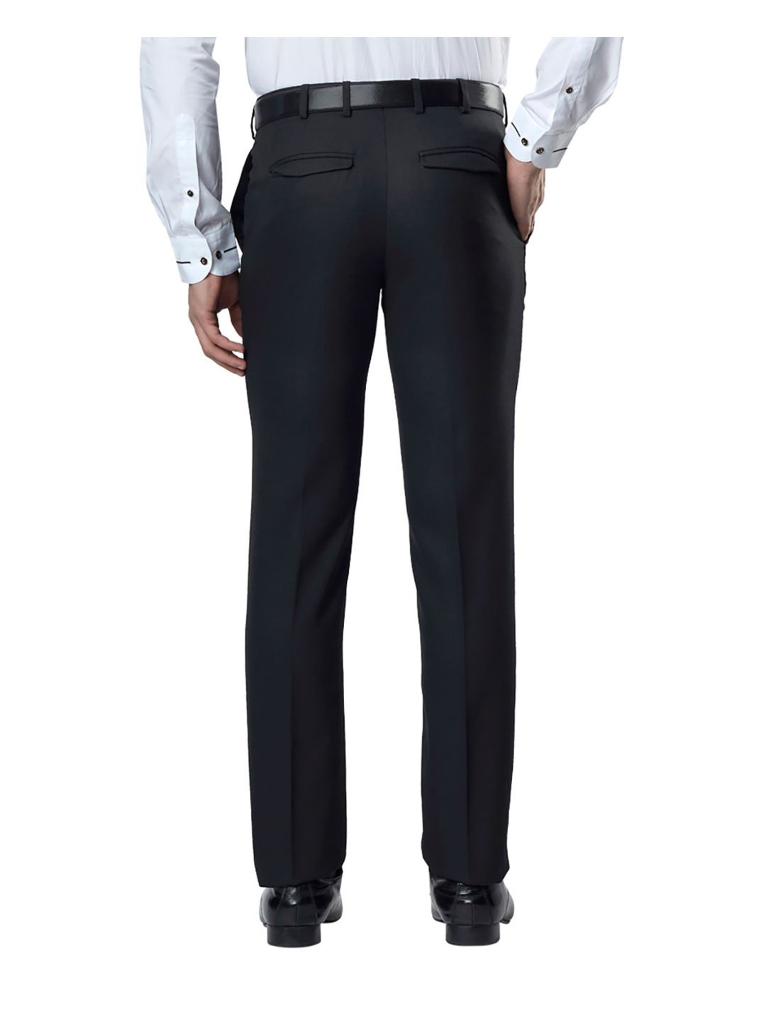 Buy Men Grey Slim Fit Check Flat Front Casual Trousers Online - 742030 |  Louis Philippe