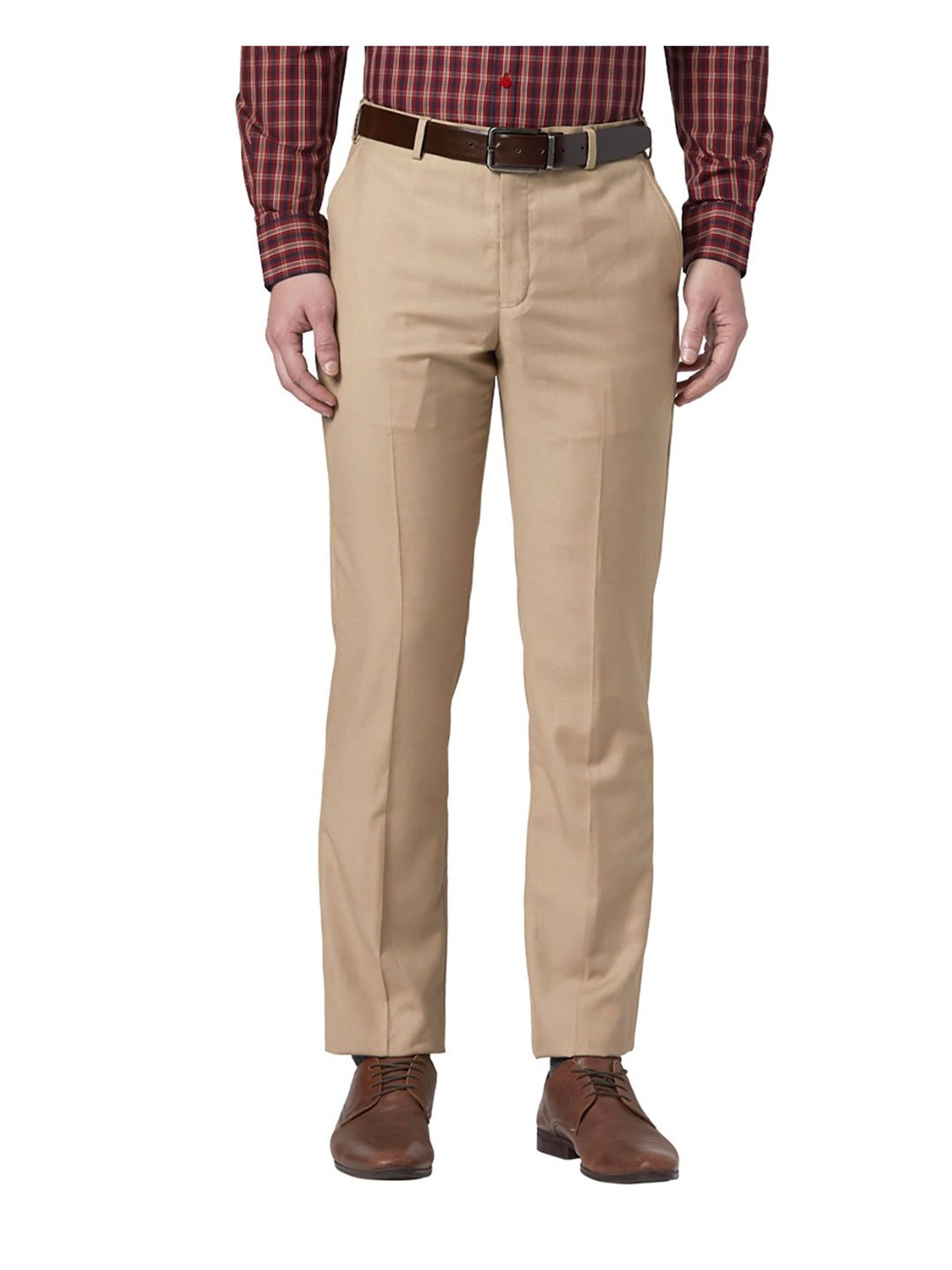 Buy Park Avenue Blue Flat Front Comfort Fit Trousers for Men Online  Tata  CLiQ