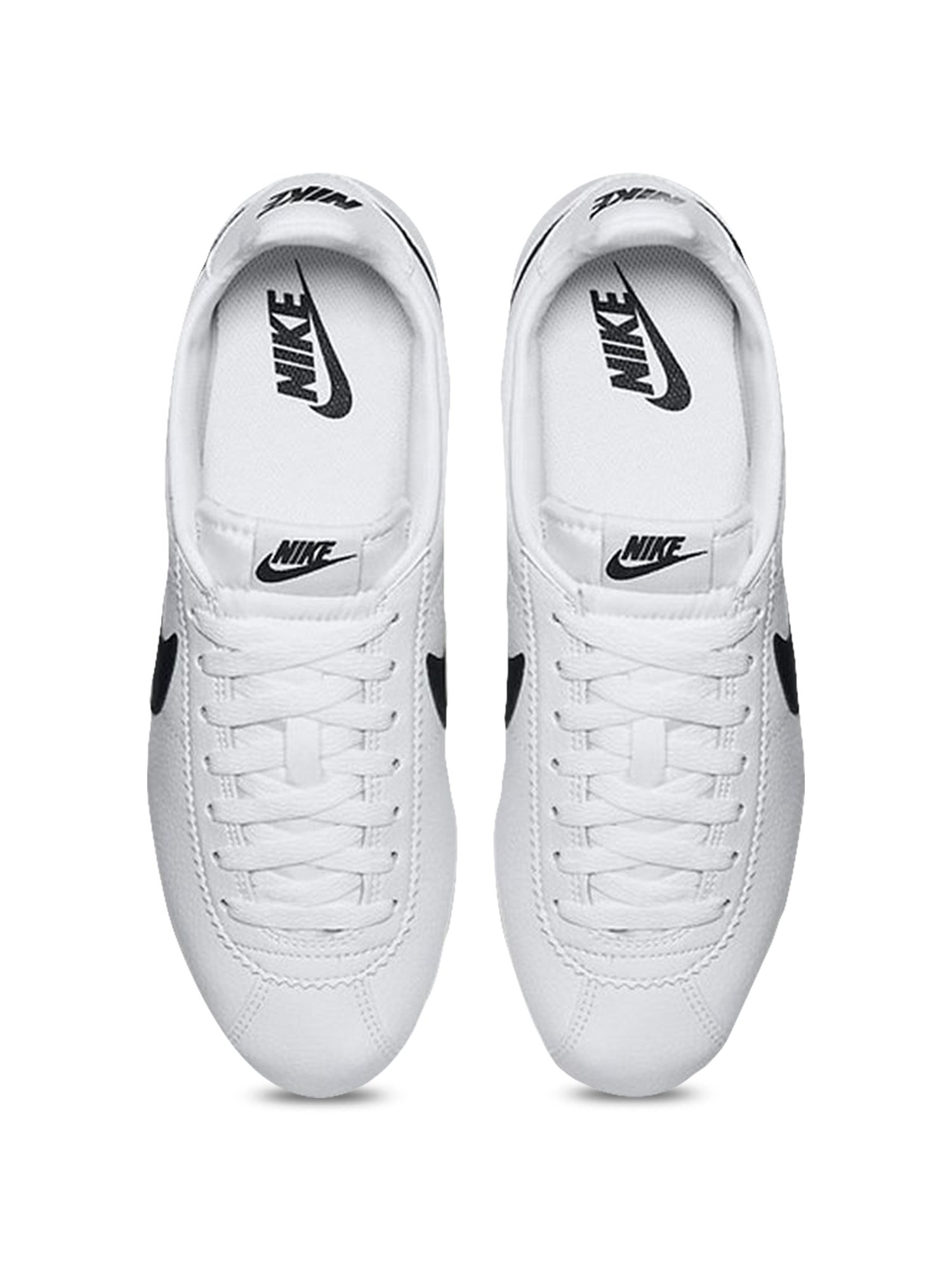 nike cortez plain white