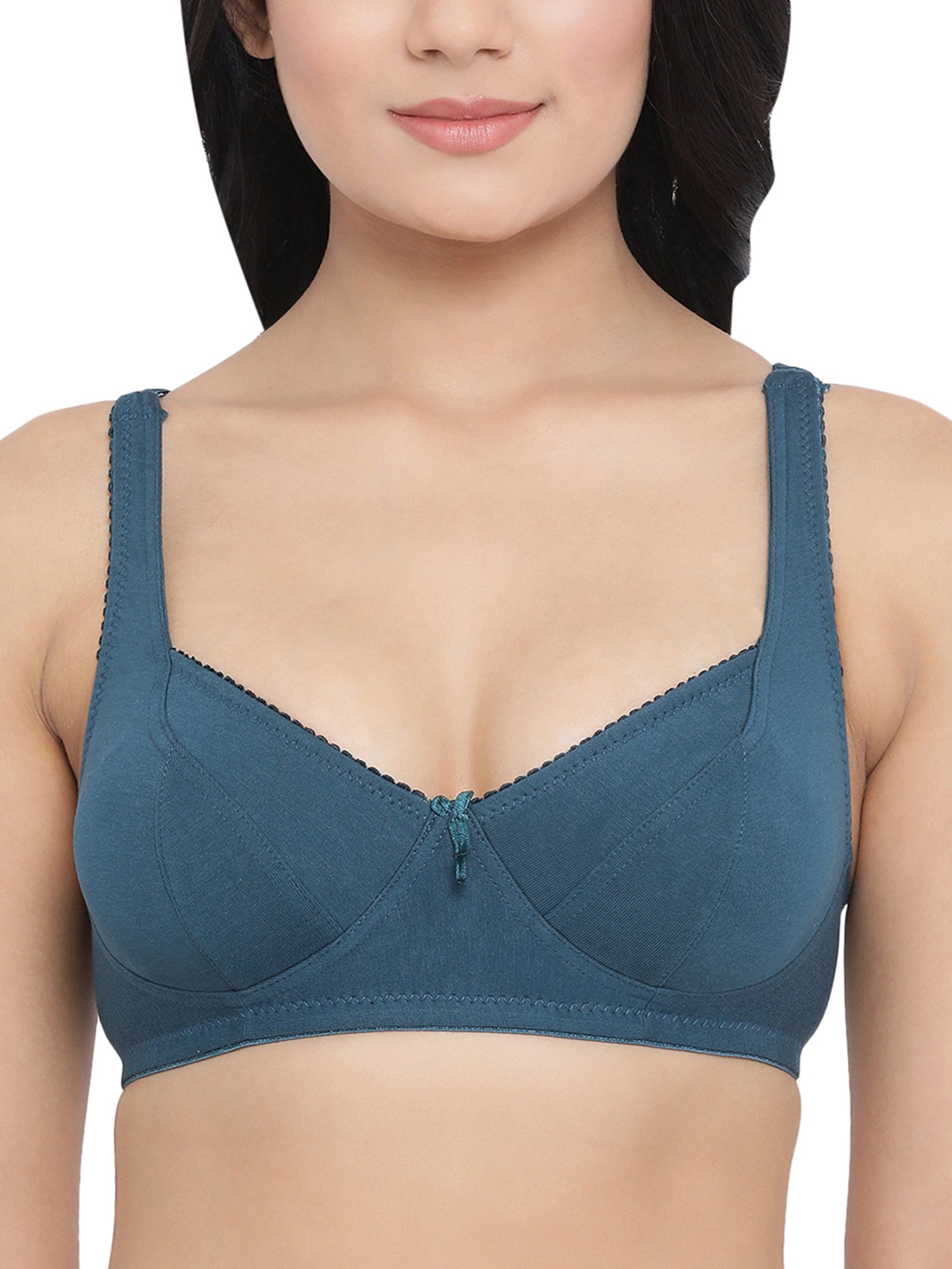 Wunderlove by Westside Plain Non Wired & Non Padded Green Sports Bra