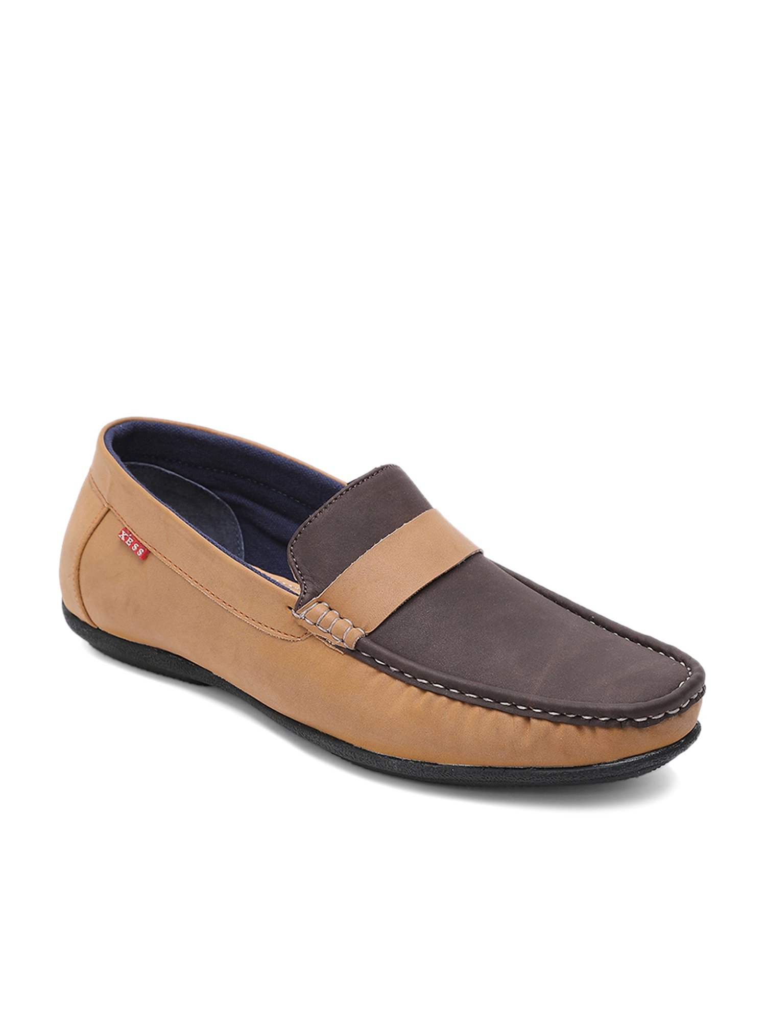 Buy XESS by ID Brown & Tan Casual Loafers for Men at Best Price
