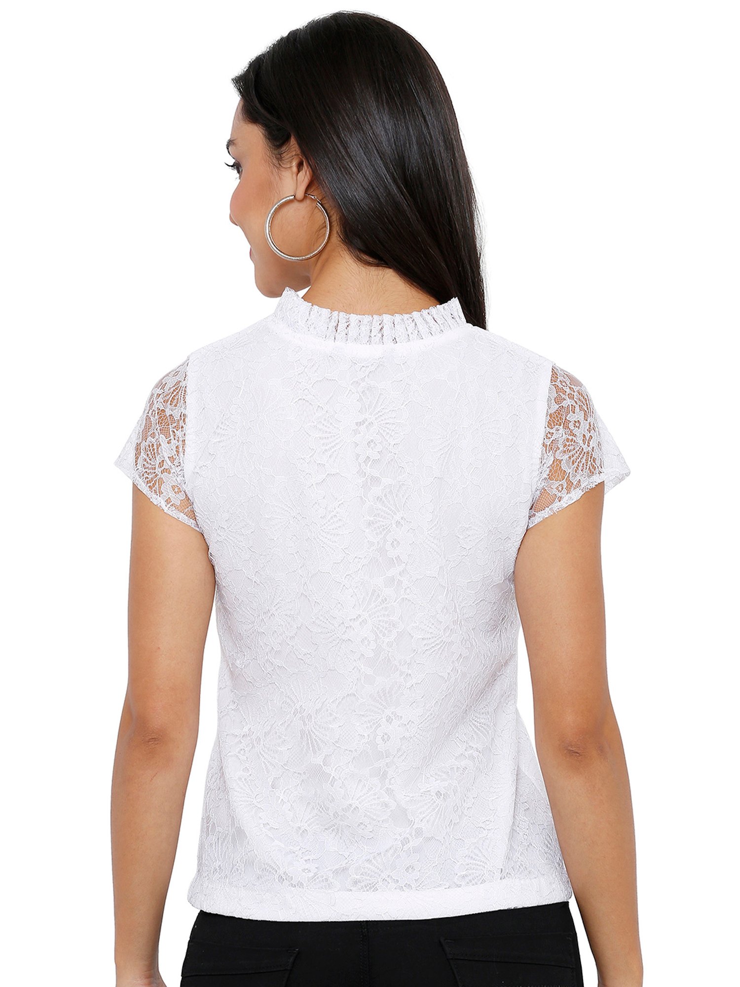 Buy Soie White Lace Tank Top For Women Online At Tata CLiQ