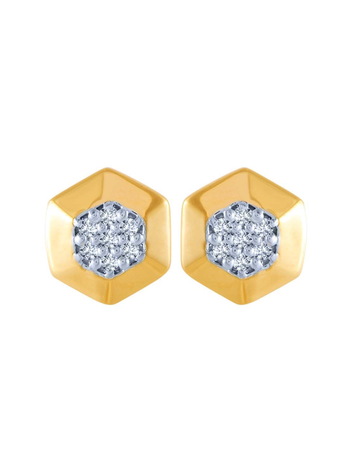 18k Gold and Diamond Earrings| Heart Shape Stud Earrings for Women from PC  Chandra Jewellers