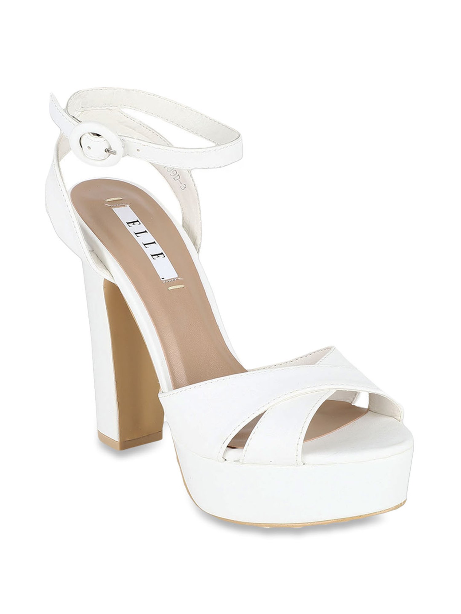 white ankle sandals