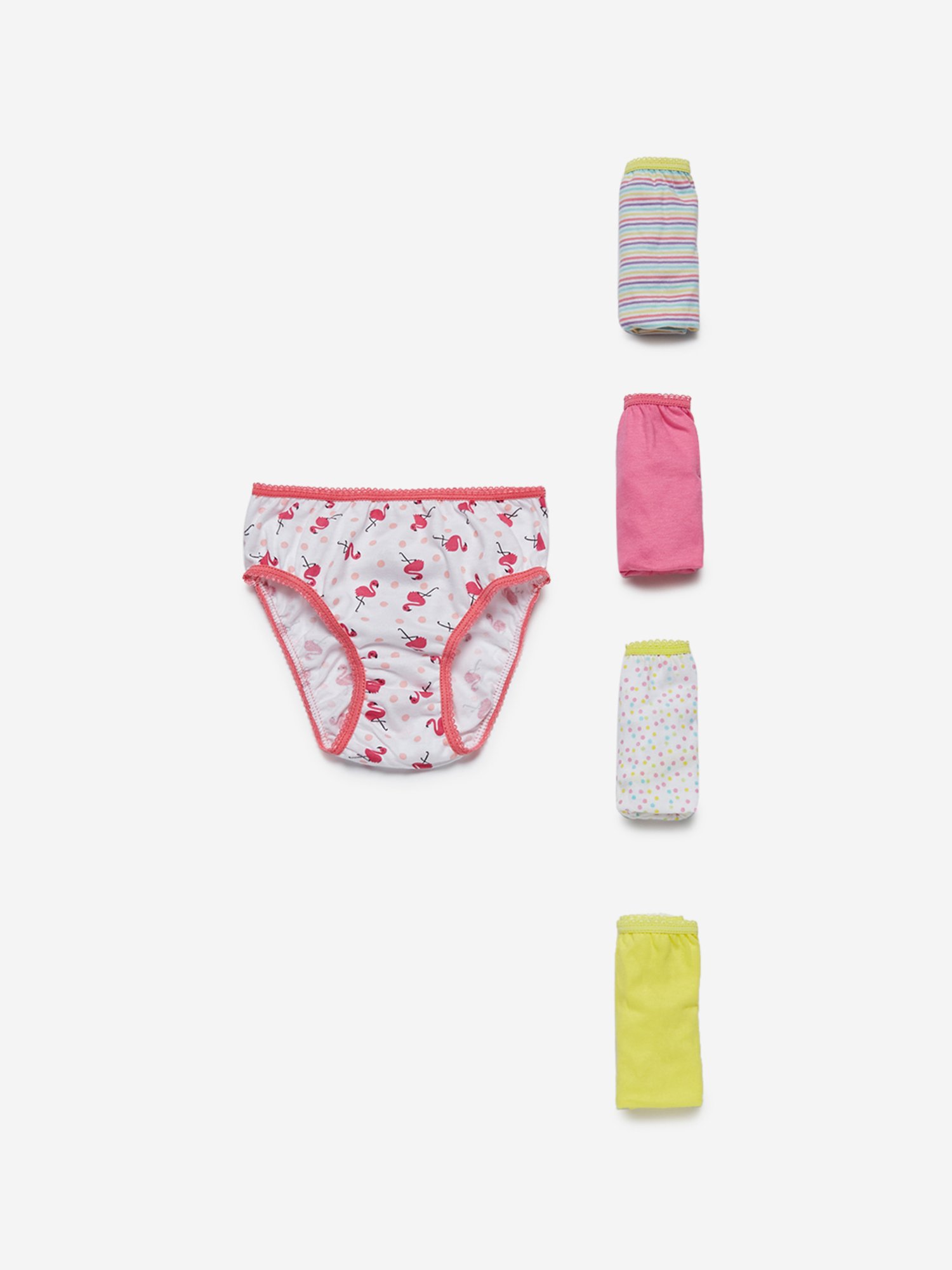 Buy HOP Kids by Westside White Printed Briefs Pack Of Five for Girls  Clothing Online @ Tata CLiQ