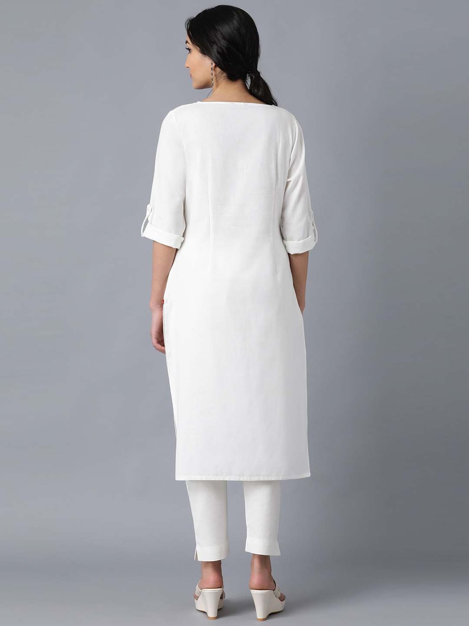 W deals kurta white