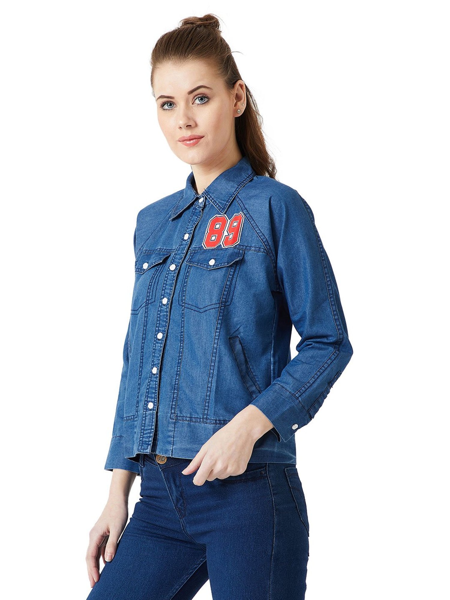 Buy Miss Chase Blue Denim Jacket for Women Online @ Tata CLiQ