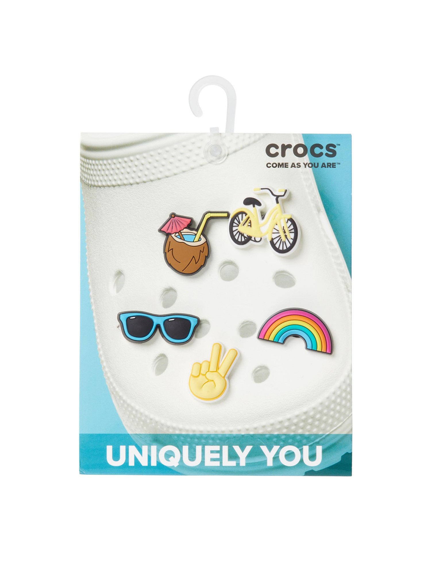 Crocs Unisexs Vacay Vibes 5 Pack Shoe Decoration Charms One Size Multicolour 